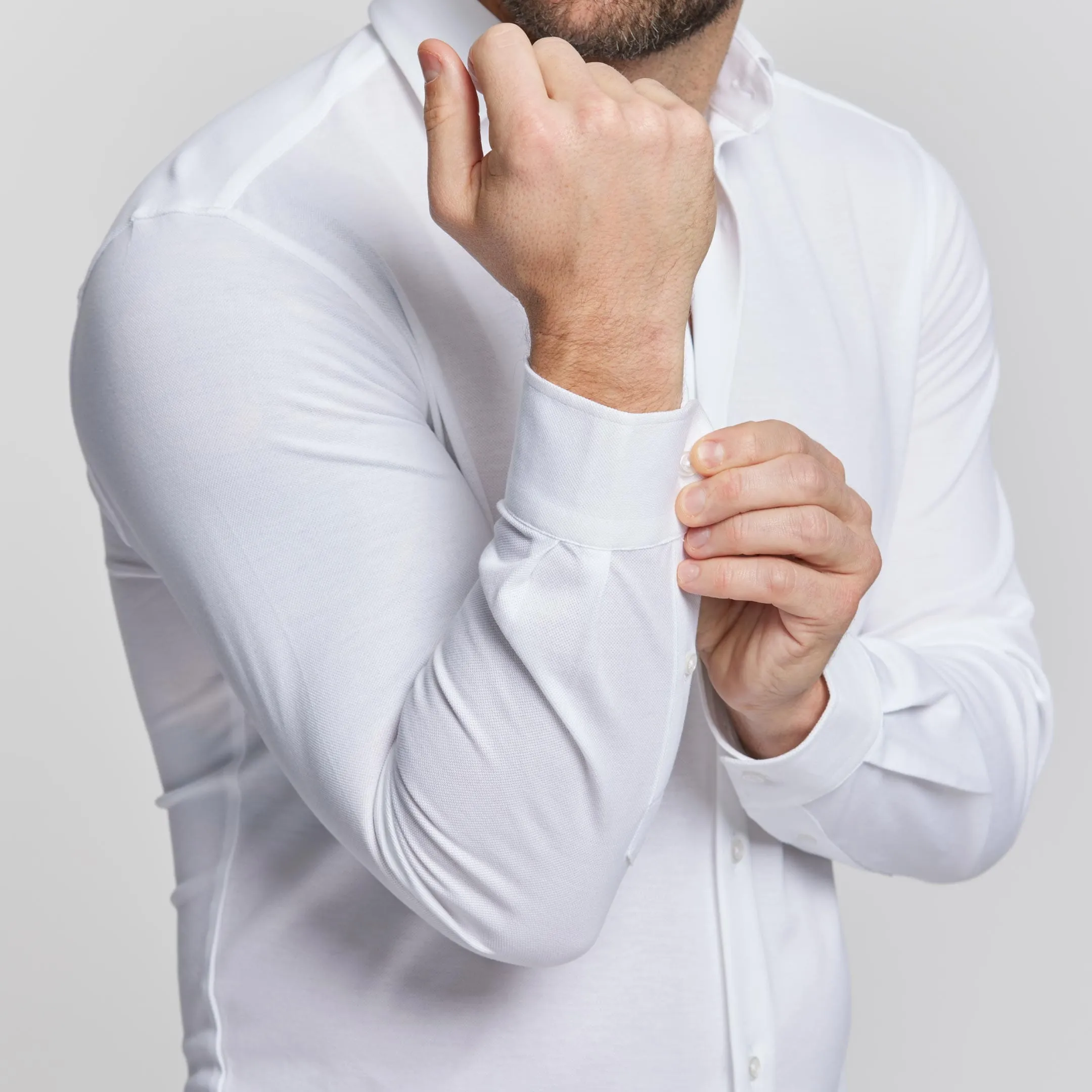 Solid White Performance Stretch Shirt