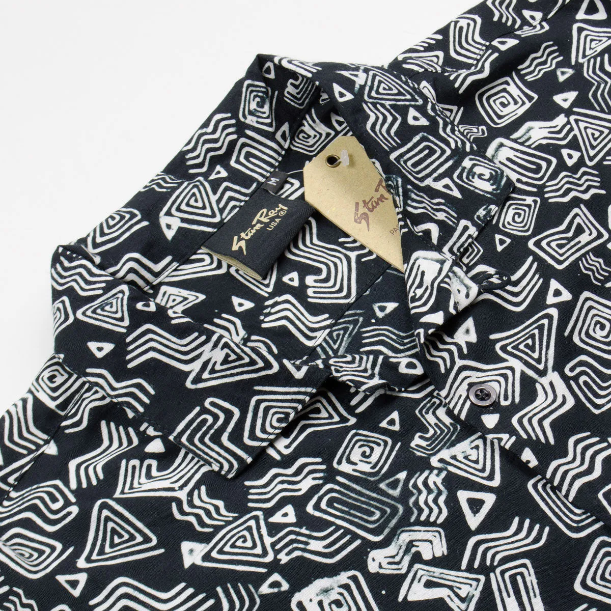 Stan Ray - Short-Sleeved Shirt - Tom Tom Batik Black