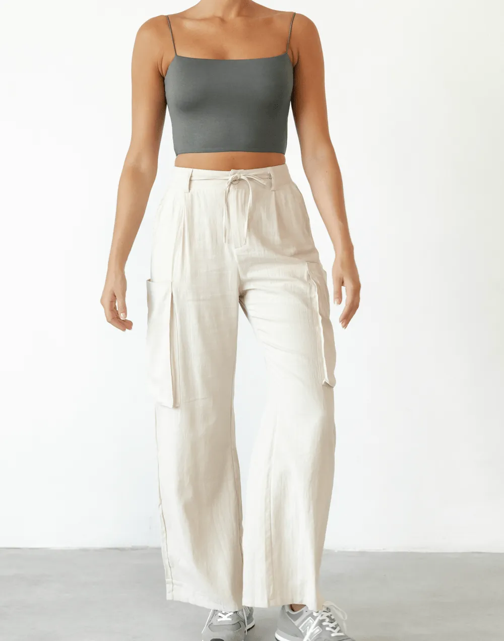 Tammy Crop Top (Khaki)