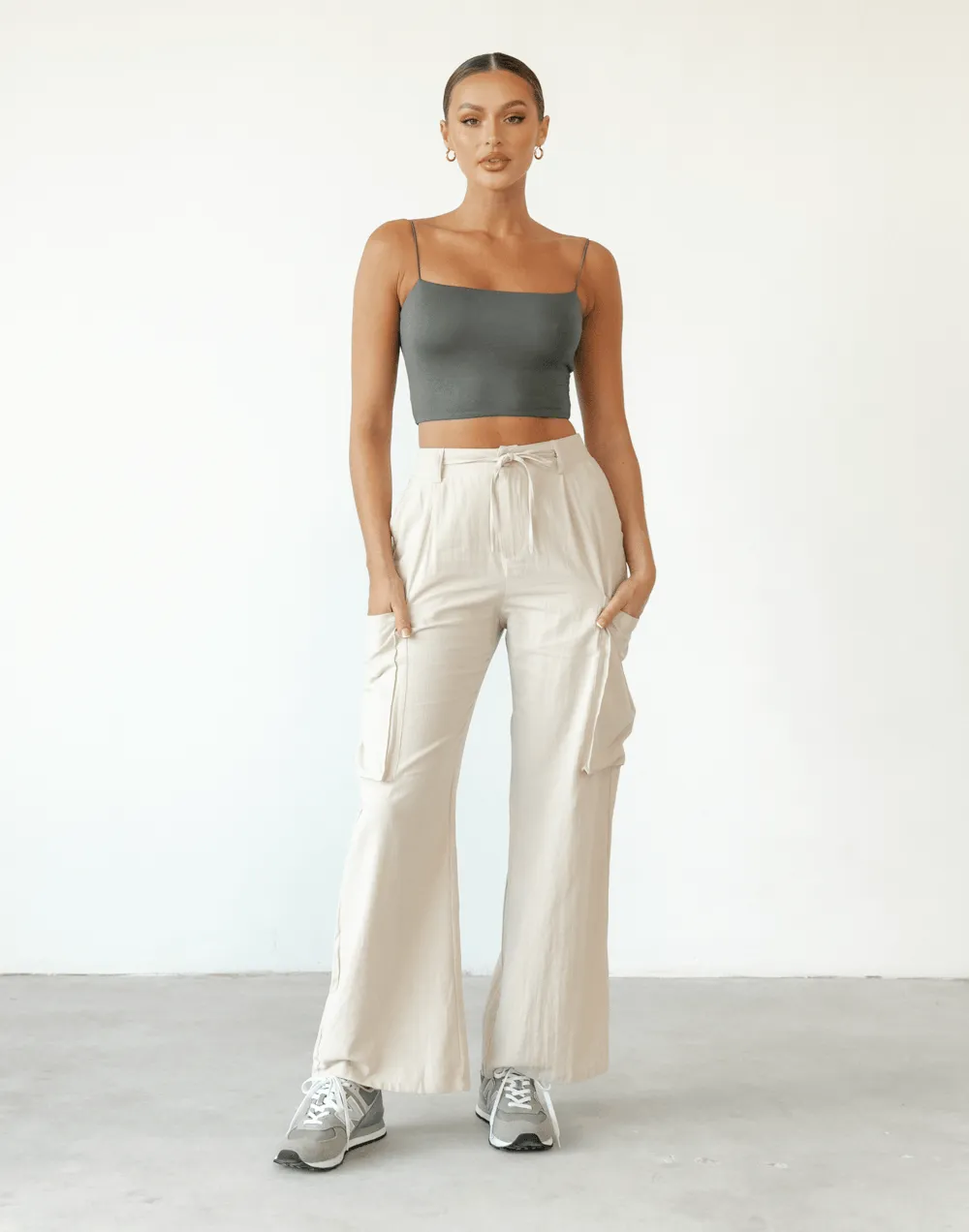 Tammy Crop Top (Khaki)