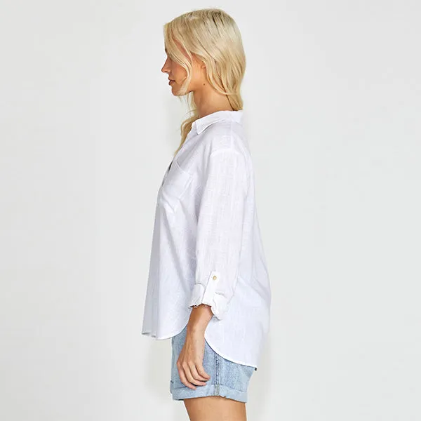 Taylor Long Sleeve Shirt - White