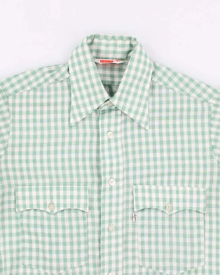 Vintage 70s Levi's White Tab Gingham Shirt - S