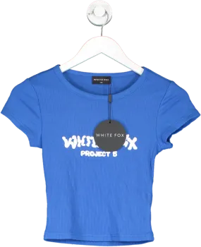 White Fox Blue Project 5 Ribbed Baby Tee UK XS