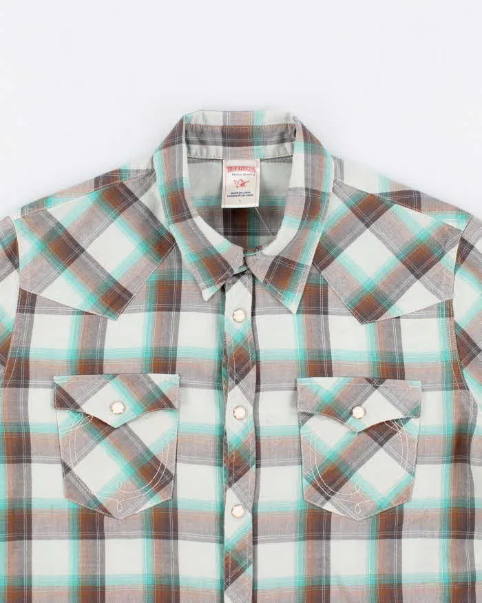 Woman's True Religion Checked Button Up Shirt - M