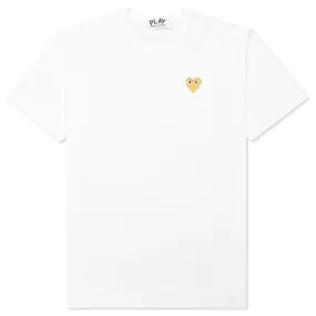 Women's Gold Heart T-Shirt - White