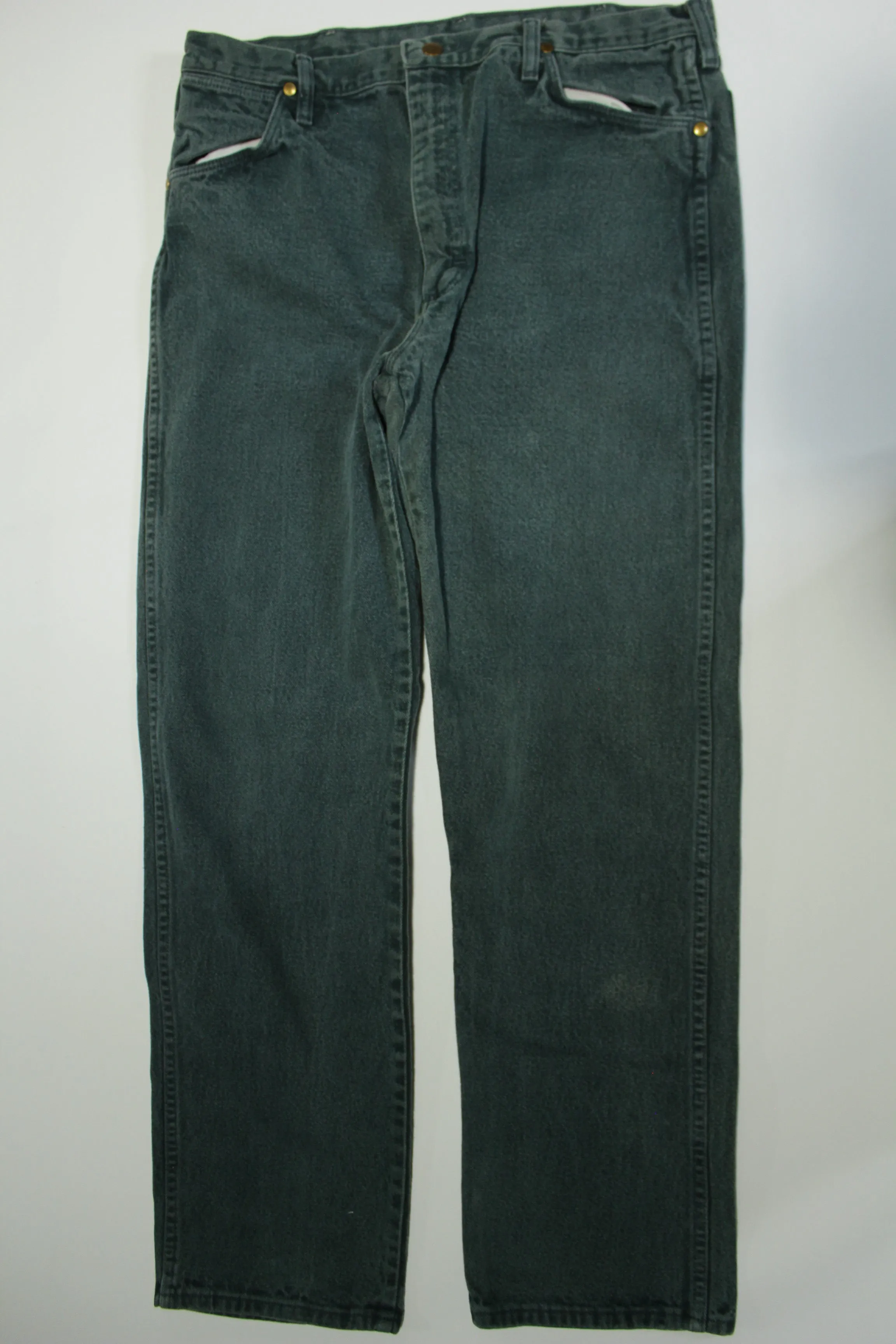 Wrangler 13MWZKN Vintage 90's Made in USA Cowboy Rodeo Denim Green Jeans